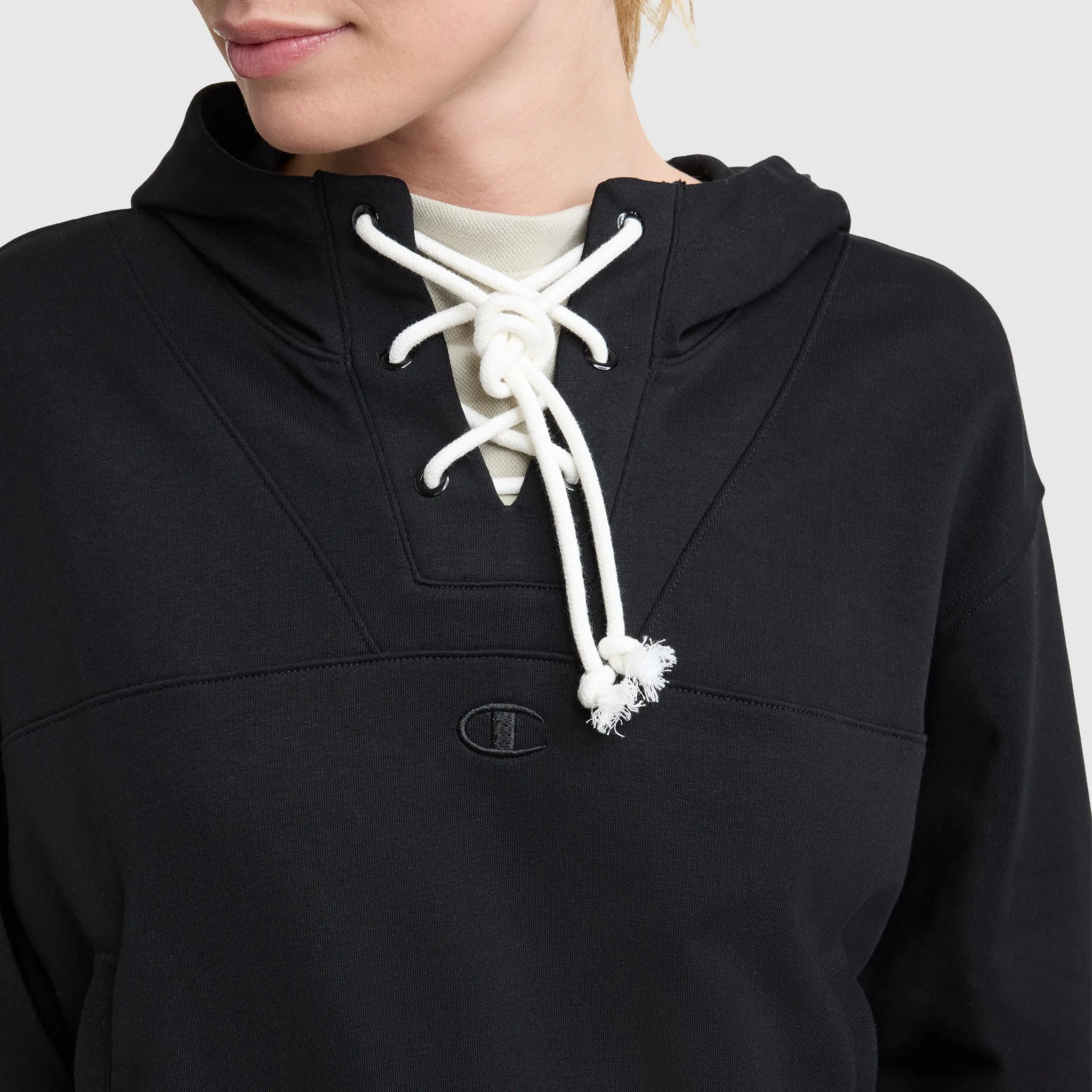 Tackle Lace Front Hoodie, Tonal Embroidered C Logo sold by Champion product image thumbnail 5