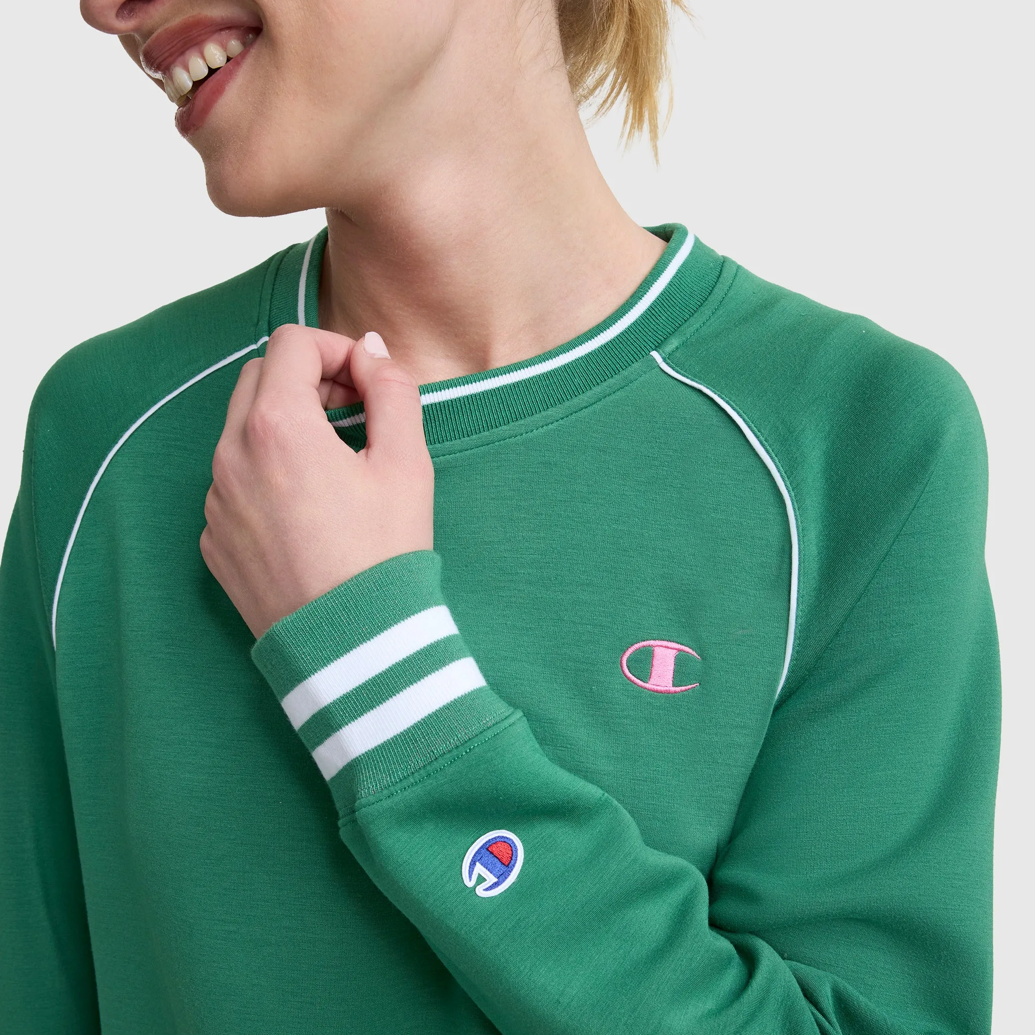 Tennis Court Raglan Crewneck, C Logo sold by Champion product image thumbnail 3