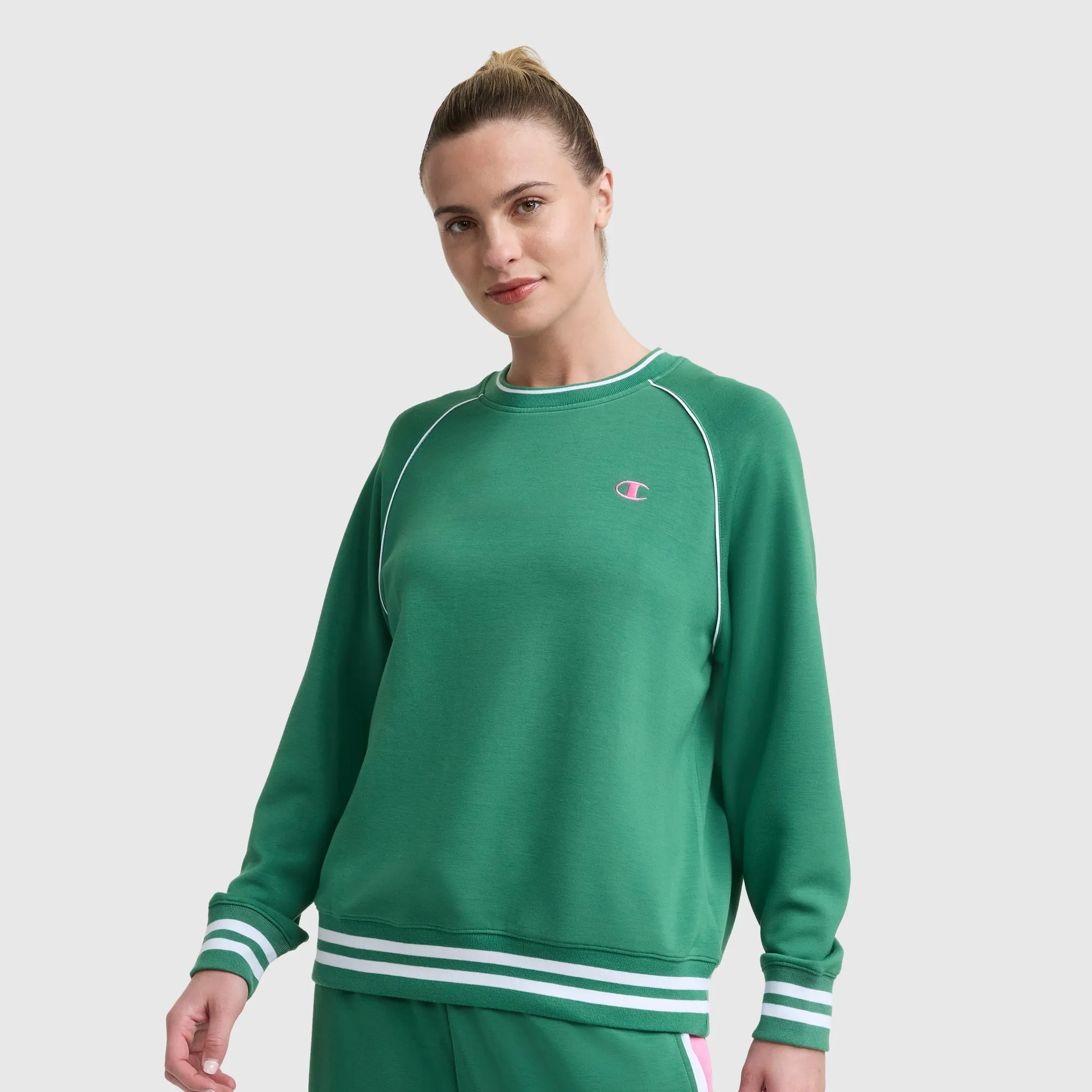 Tennis Court Raglan Crewneck, C Logo sold by Champion