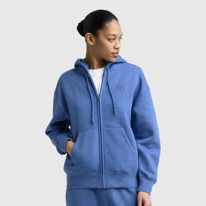 Powerblend Fleece Zip-Up Hoodie, C Logo made by Champion