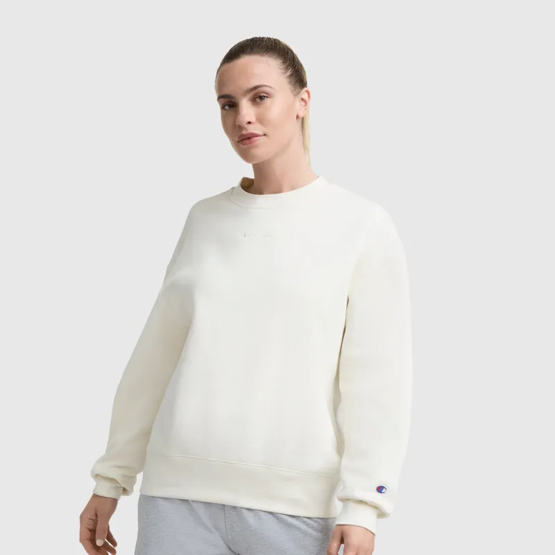 Powerblend Crewneck Sweatshirt, Embroidered Script Logo sold by Champion