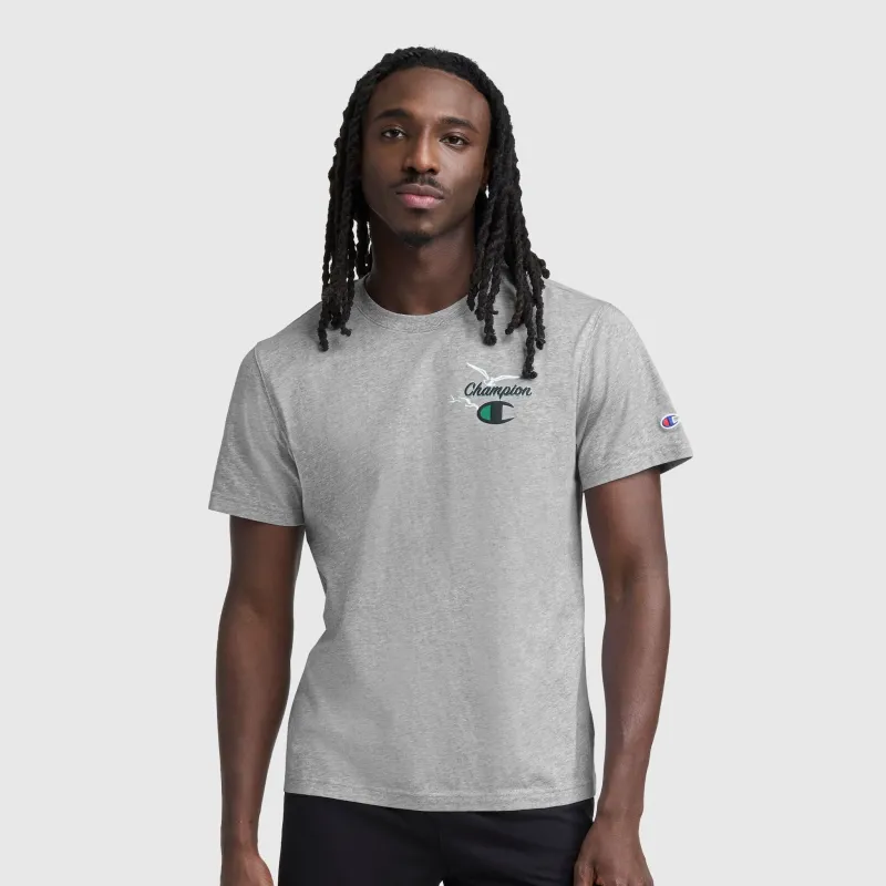 Sunsetters Graphic T-Shirt, C Logo made by Champion