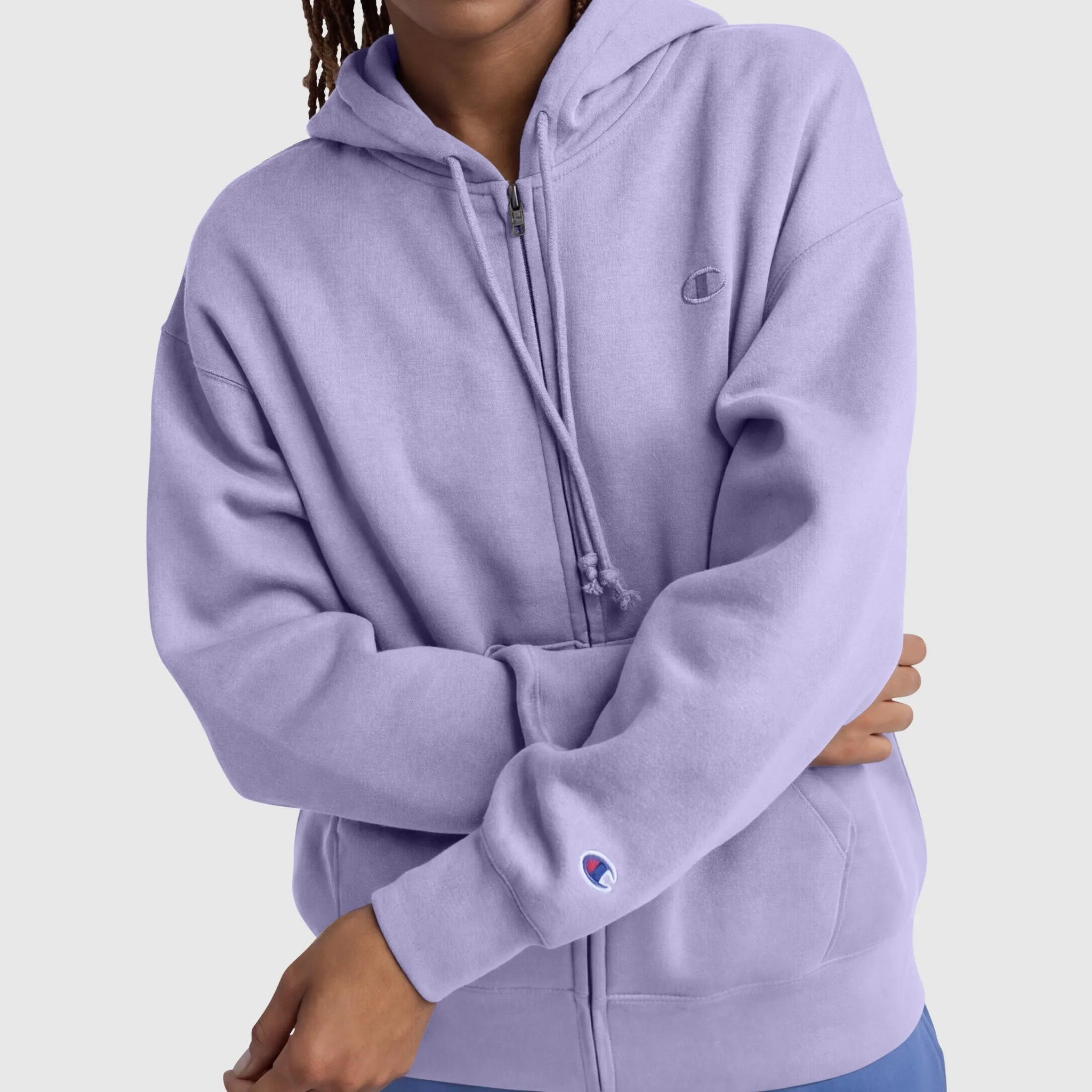 Powerblend Fleece Zip-Up Hoodie, C Logo sold by Champion product image thumbnail 3