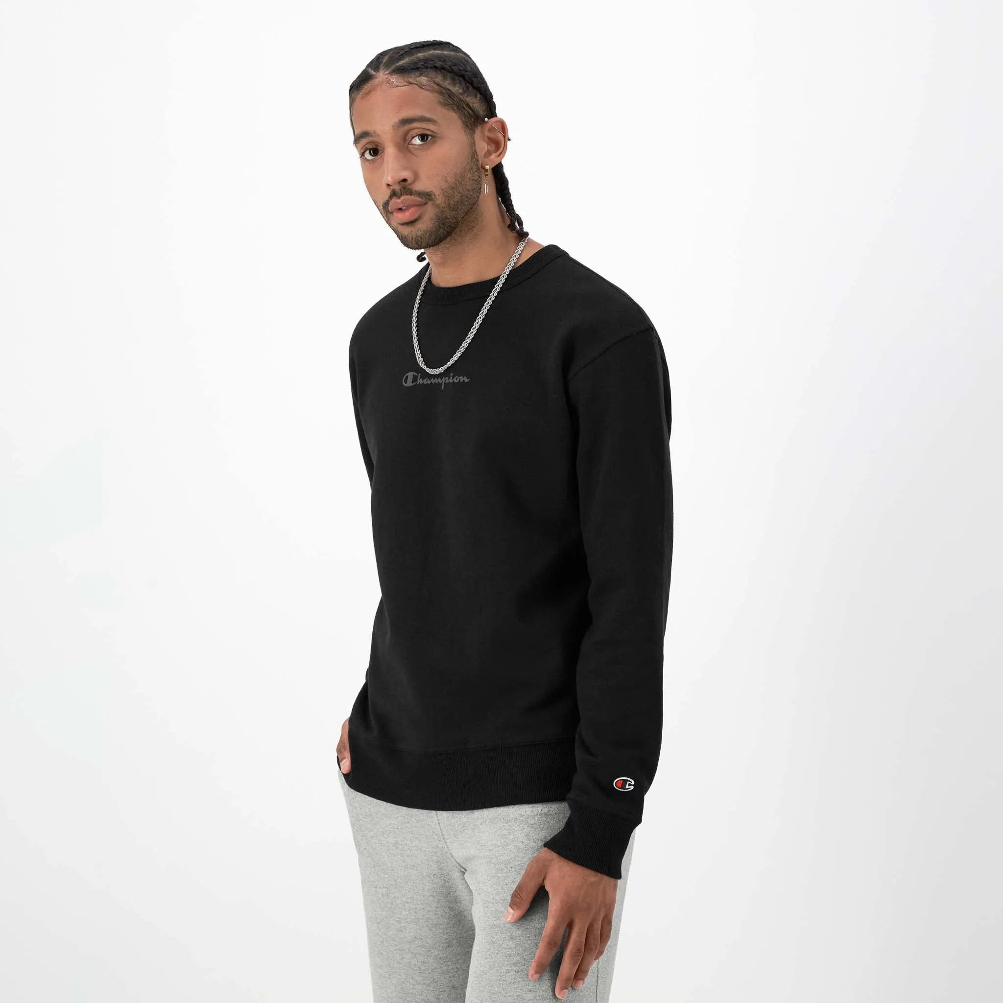 Powerblend Crewneck Sweatshirt, Tonal Script Logo sold by Champion product image thumbnail 3