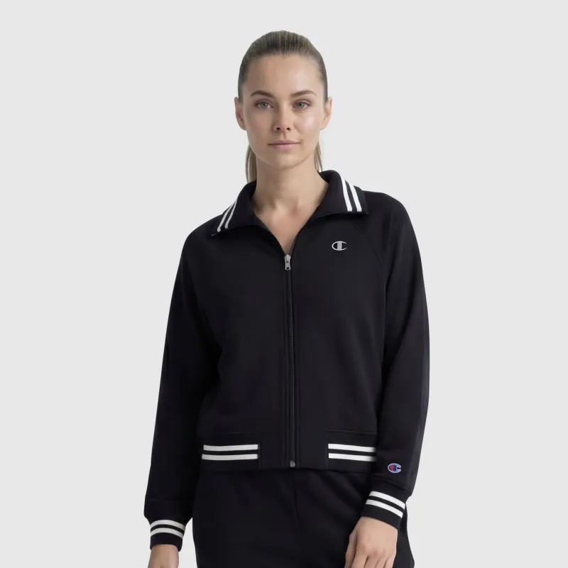Pitcher Full-Zip Mockneck Top, C Logo made by Champion