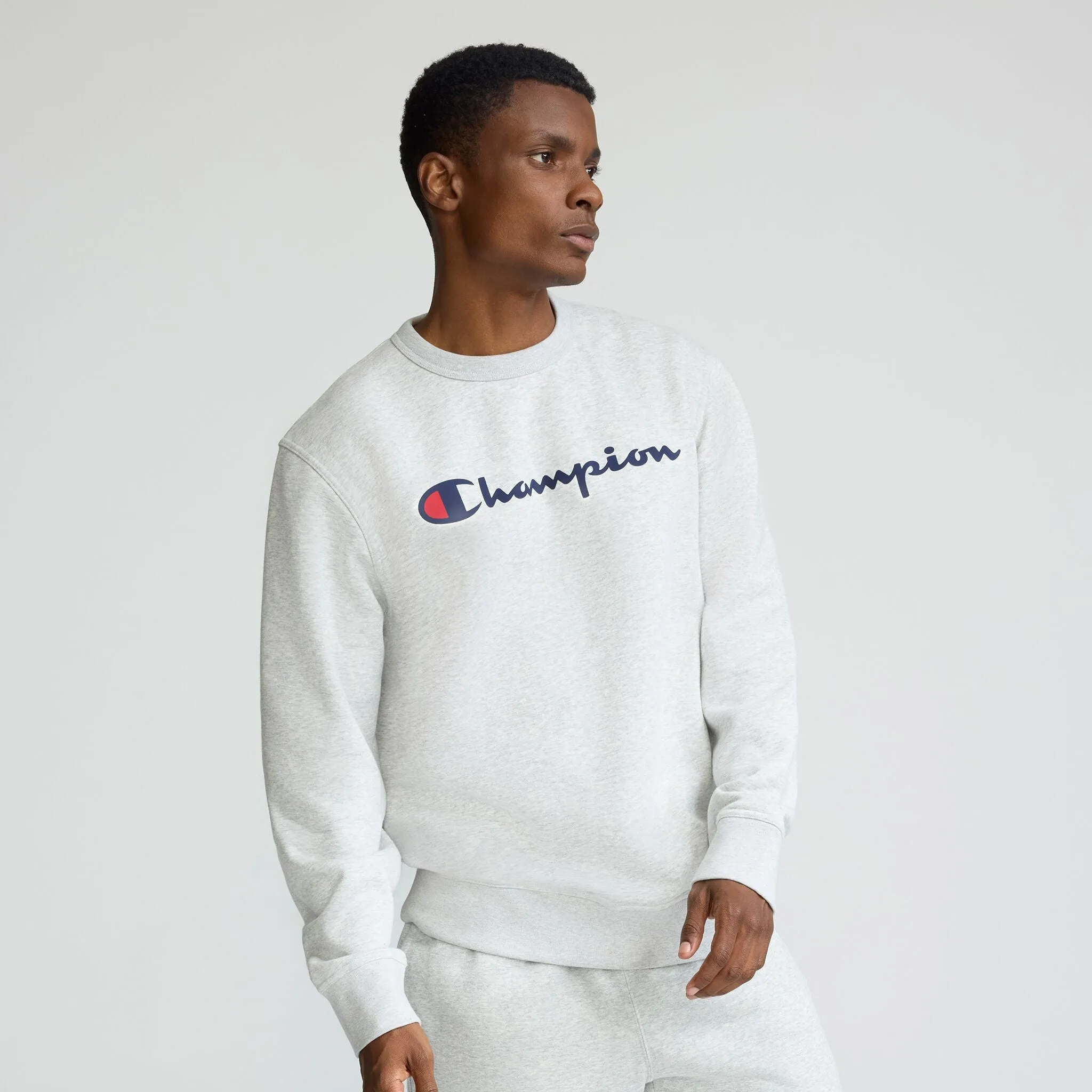 Powerblend Crewneck, Classic Script/Open Hem Sweatpants Set sold by Champion product image thumbnail 2