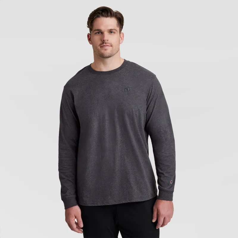 Classic Long Sleeve T-Shirt, Embroidered C Logo - Big & Tall made by Champion