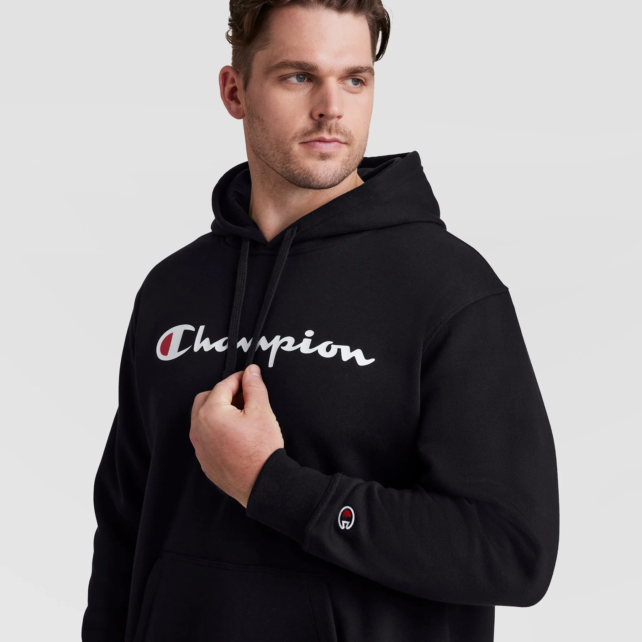 Powerblend Hoodie, Full Script Logo - Big & Tall sold by Champion product image thumbnail 3