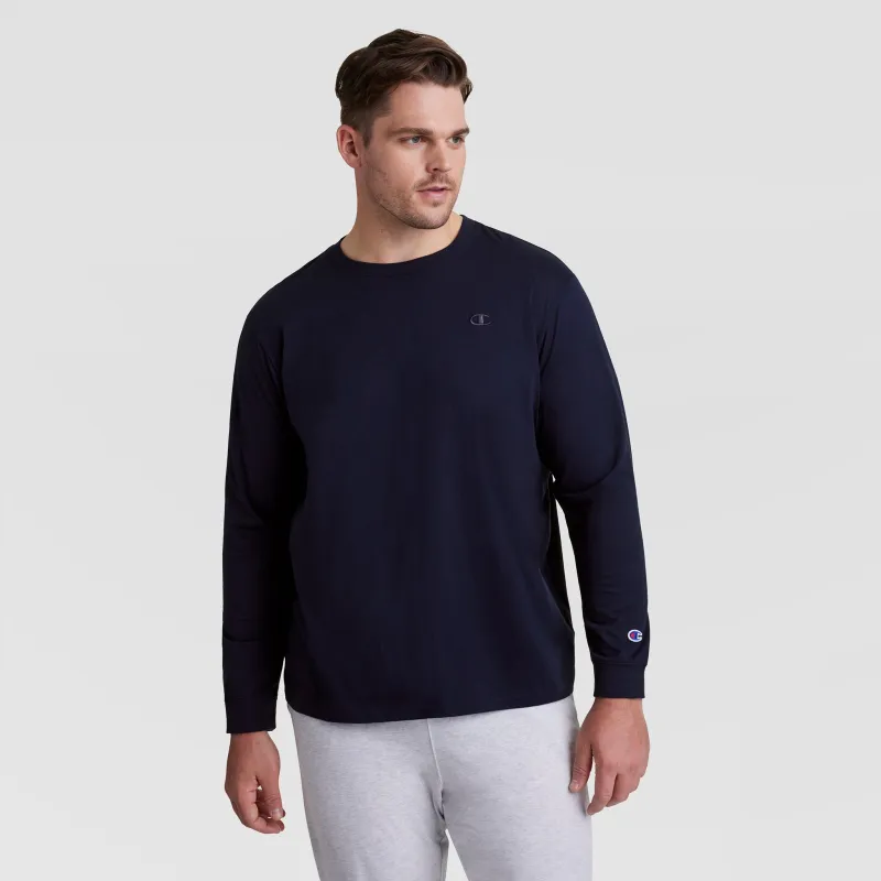 Classic Long Sleeve T-Shirt, Embroidered C Logo - Big & Tall made by Champion