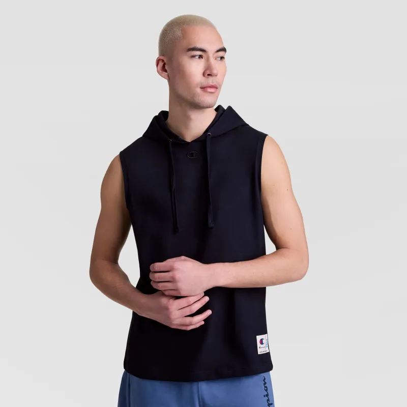 Sleeveless Hoodie, C Logo made by Champion
