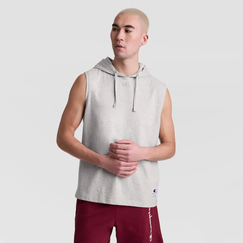 Sleeveless Hoodie, Embroidered C Logo made by Champion