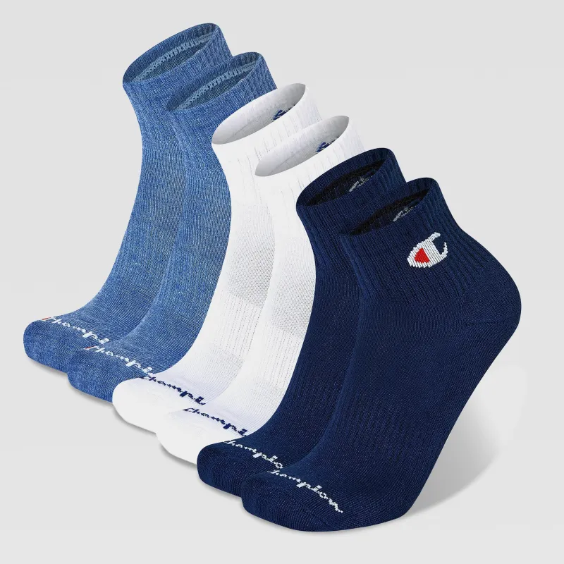 6Pk Men's Cushion Quarter made by Champion