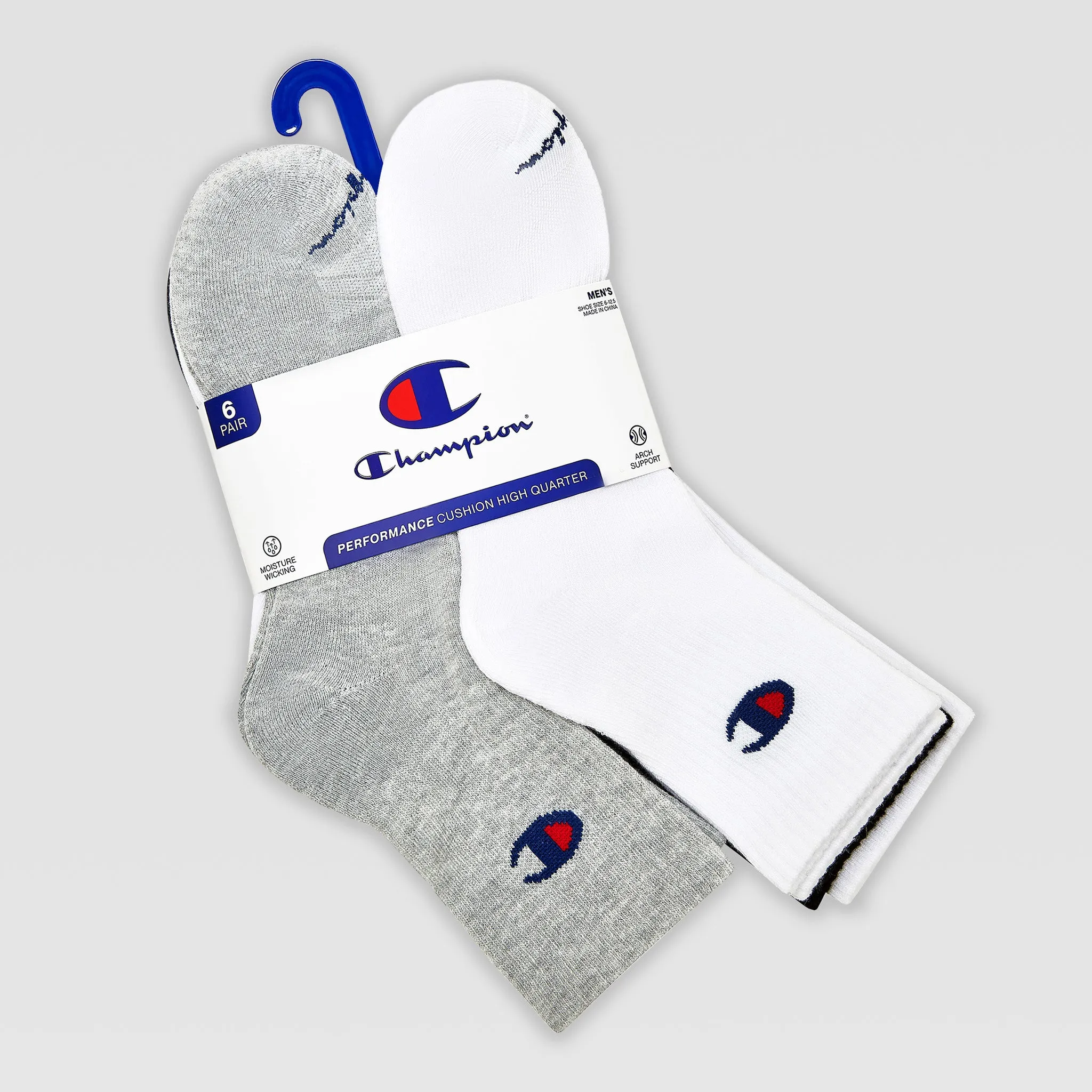 6Pk Men's Cushion High Quarter sold by Champion product image thumbnail 4