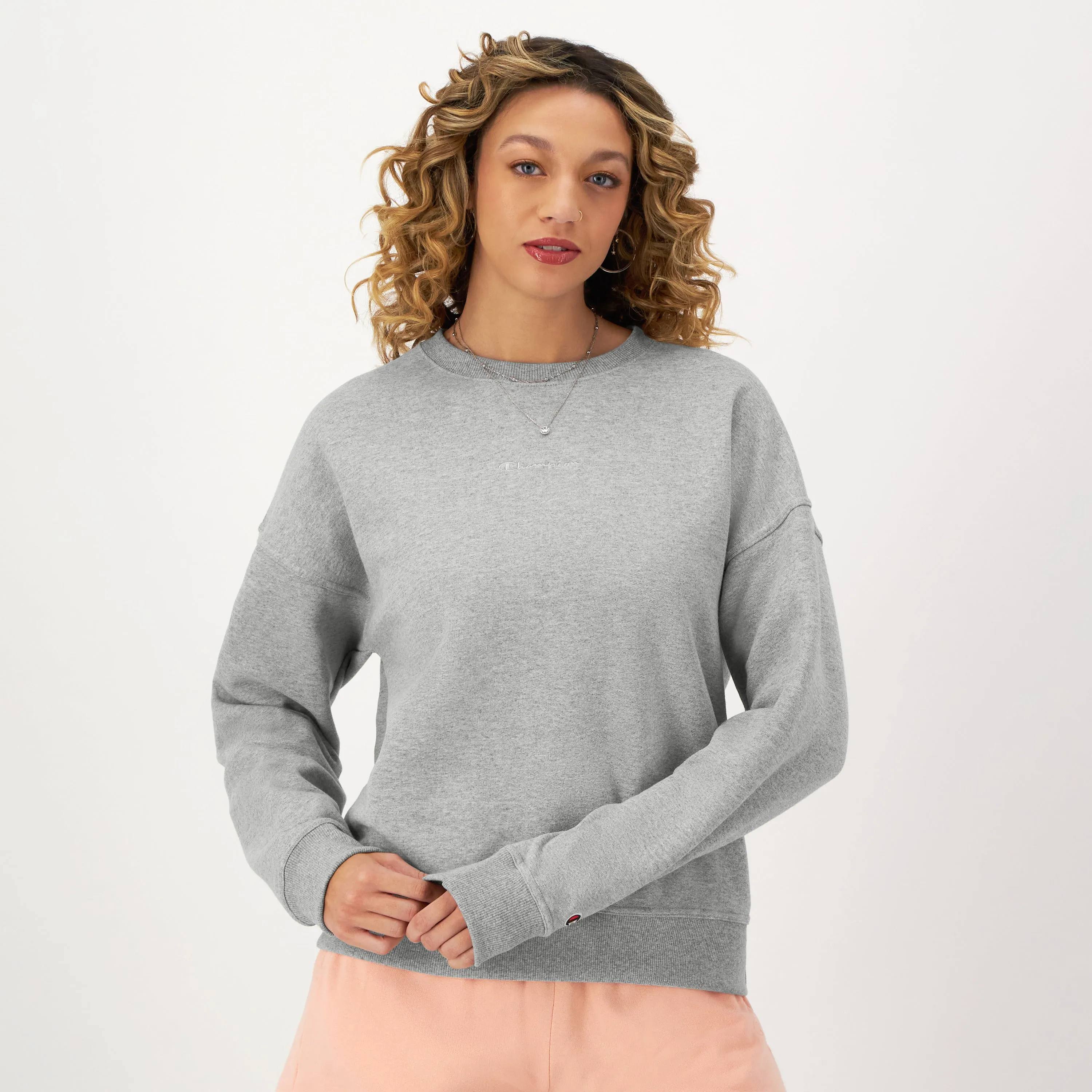 Powerblend Crewneck Sweatshirt, Embroidered Script Logo sold by Champion