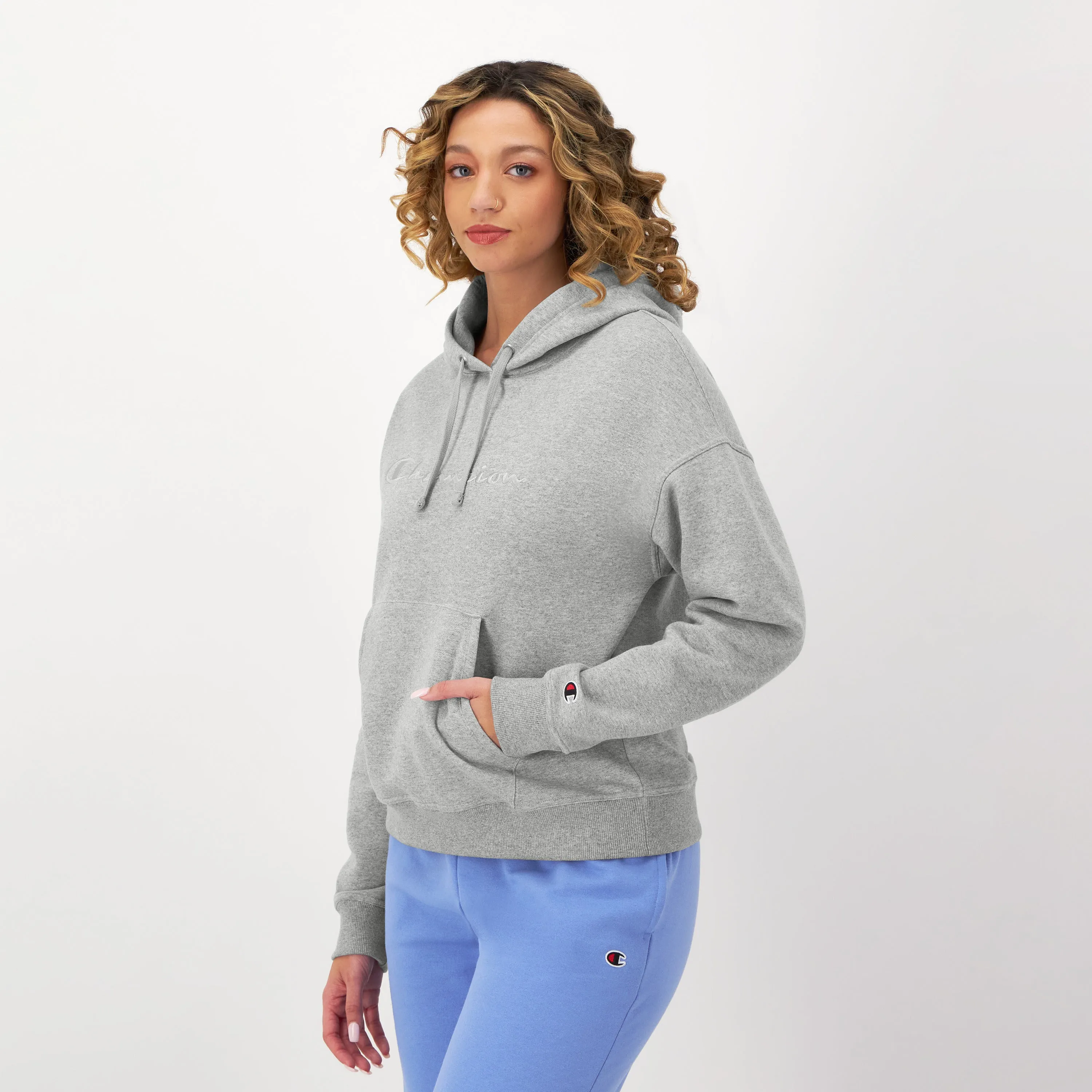 Tonal Script Freshman Powerblend Hoodie sold by Champion product image thumbnail 3