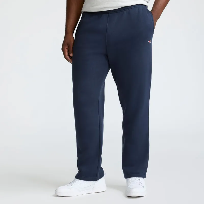 Powerblend Sweatpants, Open Hem, C Logo - Big & Tall made by Champion