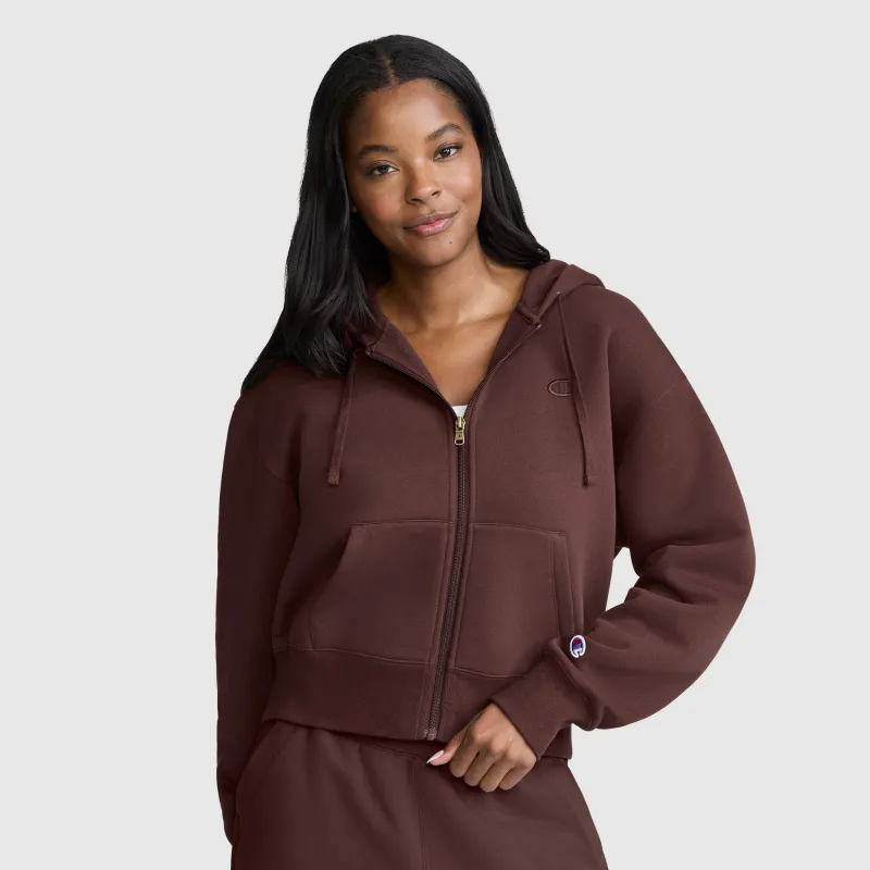 Cropped Zip-Up Hoodie made by Champion