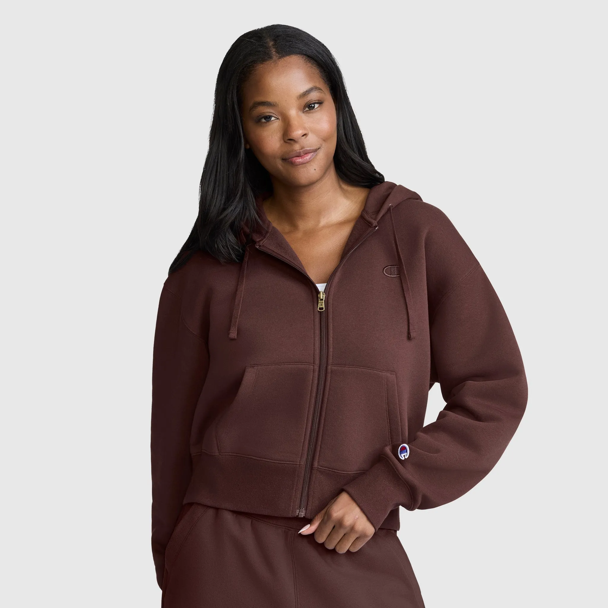 Cropped Zip-Up Hoodie sold by Champion