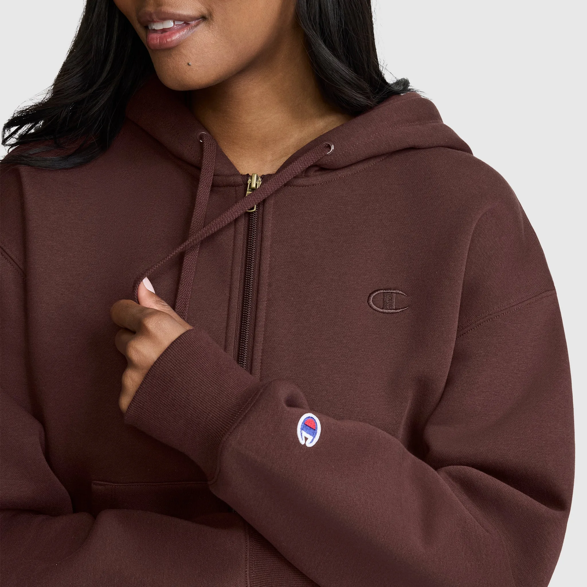Cropped Zip-Up Hoodie sold by Champion product image thumbnail 5