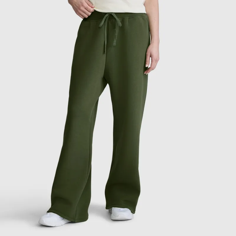 Wide Leg Fleece Sweatpants, C Logo made by Champion