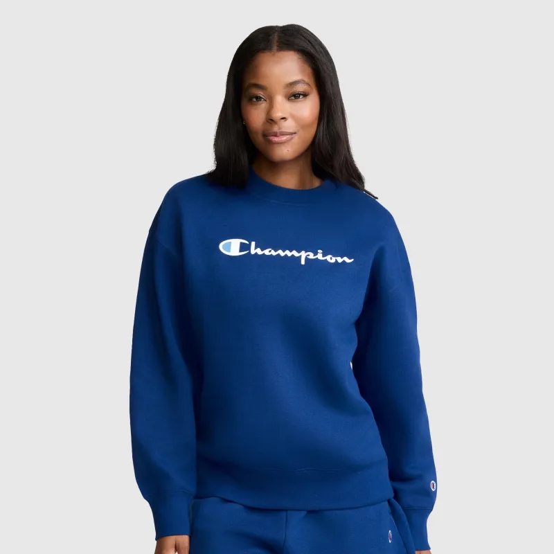 Powerblend Crewneck Sweatshirt, Script Logo made by Champion