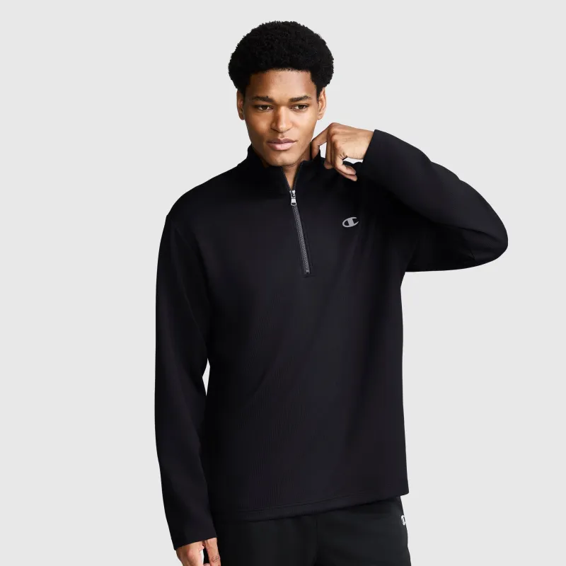 Sport Long Sleeve 1/4 Zip Mockneck, C Logo made by Champion