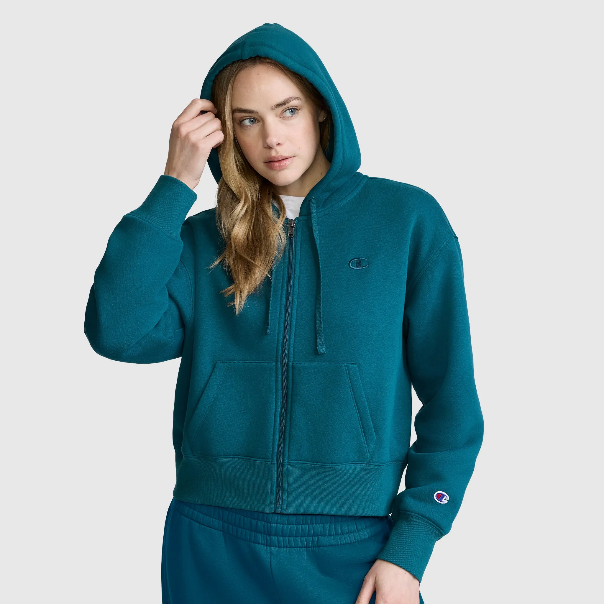 Cropped Zip-Up Hoodie sold by Champion product image thumbnail 2