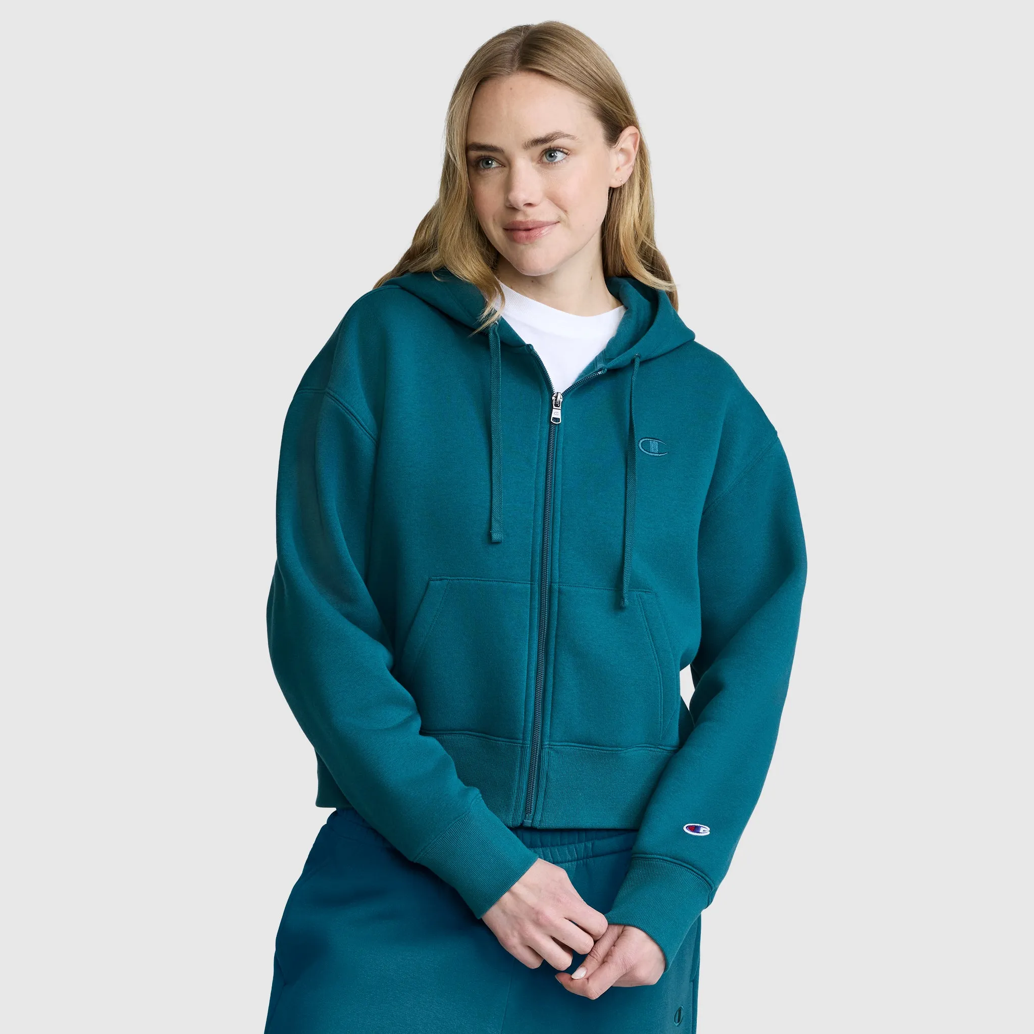 Cropped Zip-Up Hoodie sold by Champion