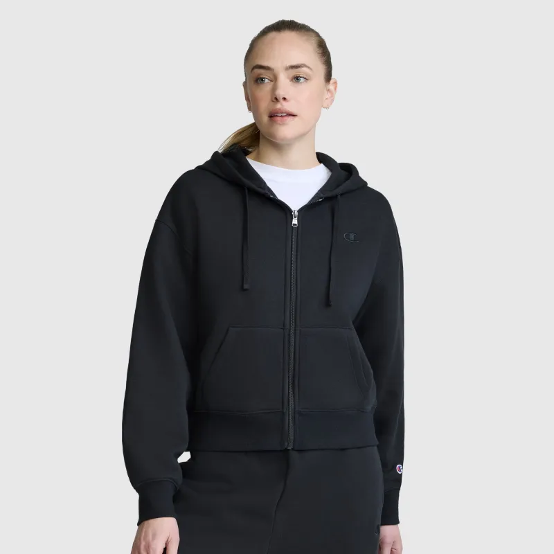 Cropped Zip-Up Hoodie made by Champion