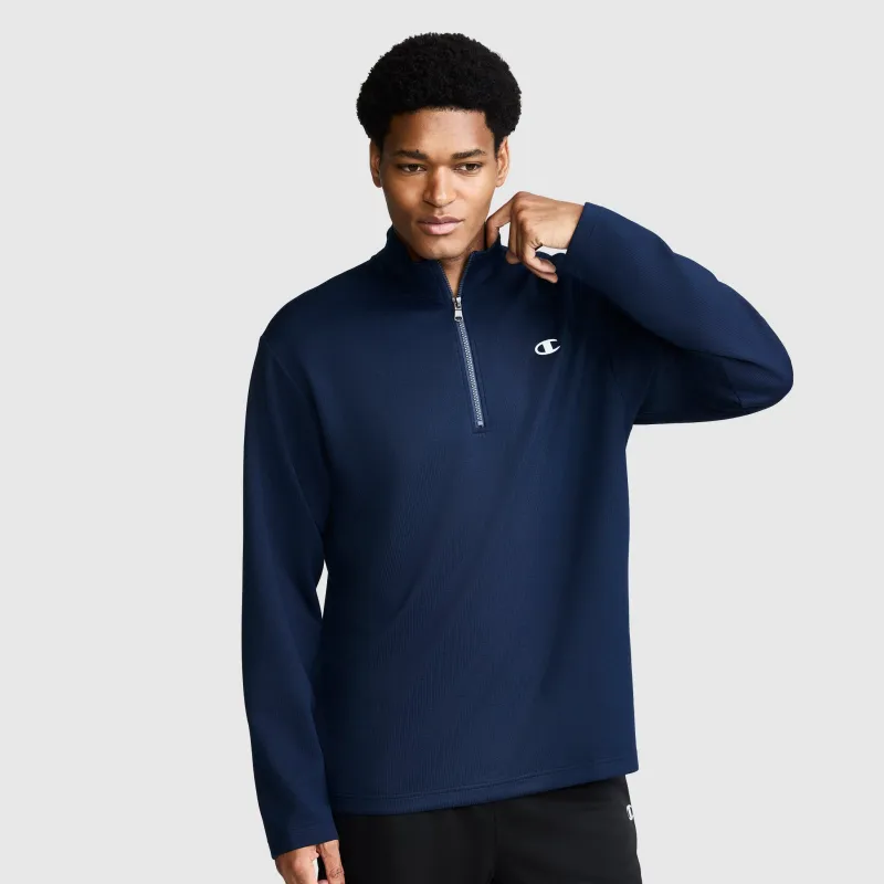 Sport Long Sleeve 1/4 Zip Mockneck, C Logo made by Champion