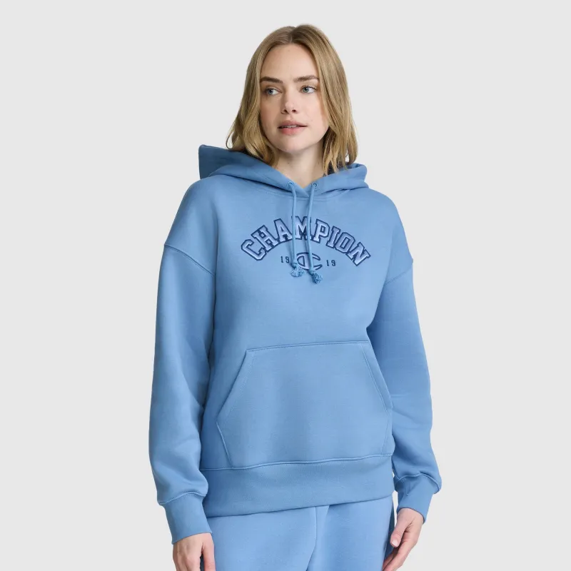 Fleece Hoodie, Satin Applique made by Champion