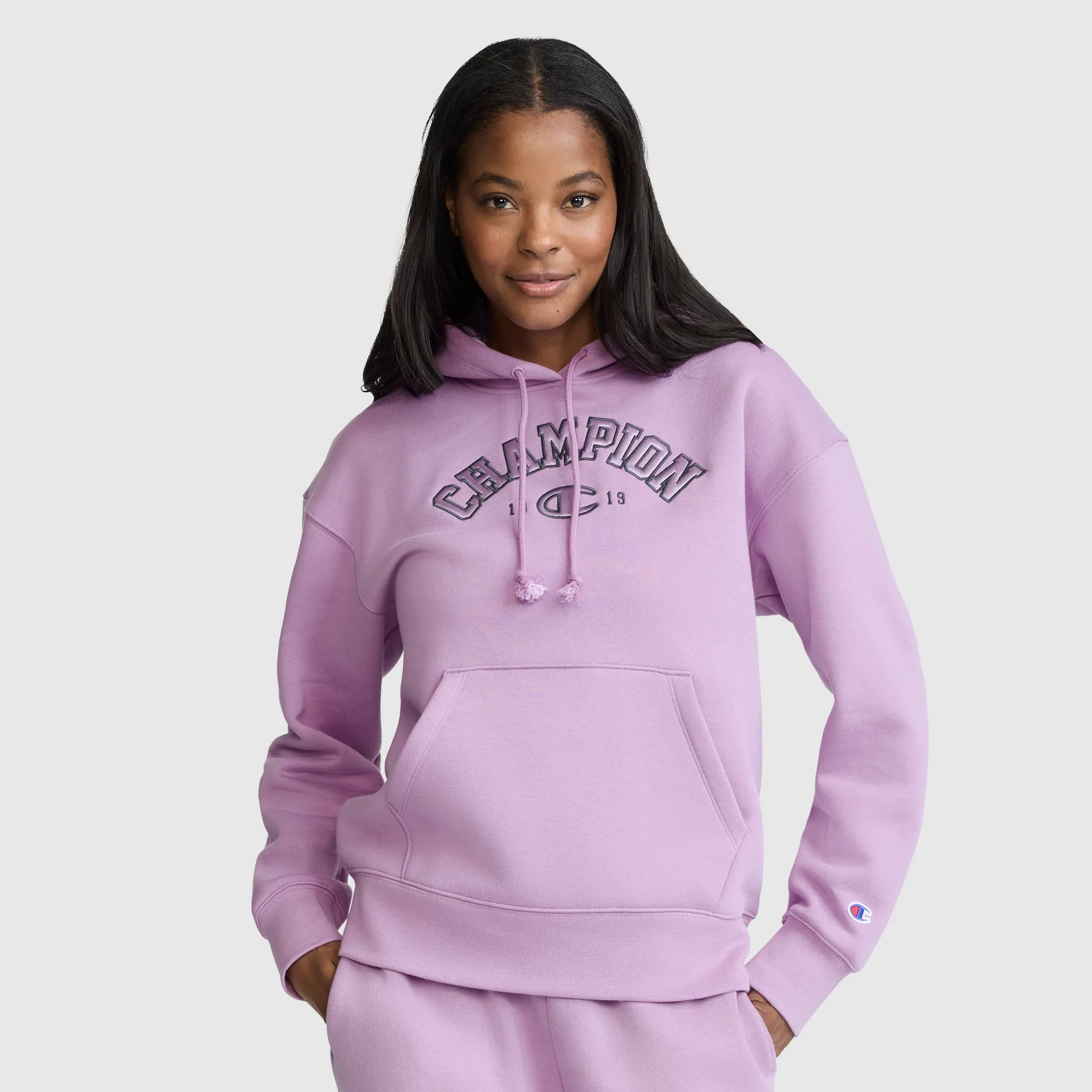 Fleece Hoodie, Satin Applique sold by Champion