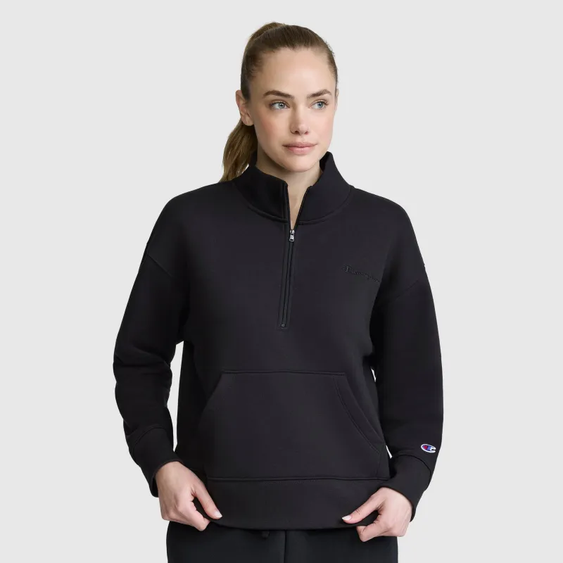 Fleece Mockneck Quarter-Zip made by Champion