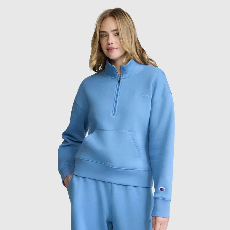 Fleece Mockneck Quarter-Zip made by Champion