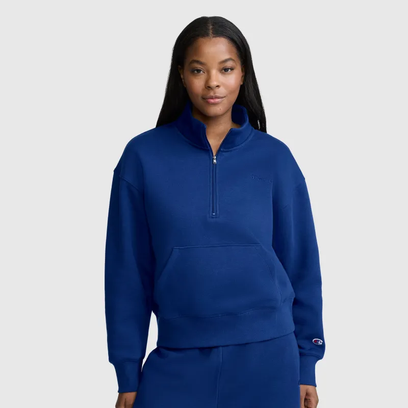 Fleece Mockneck Quarter-Zip made by Champion