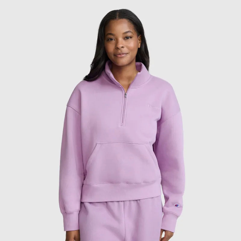Fleece Mockneck Quarter-Zip made by Champion