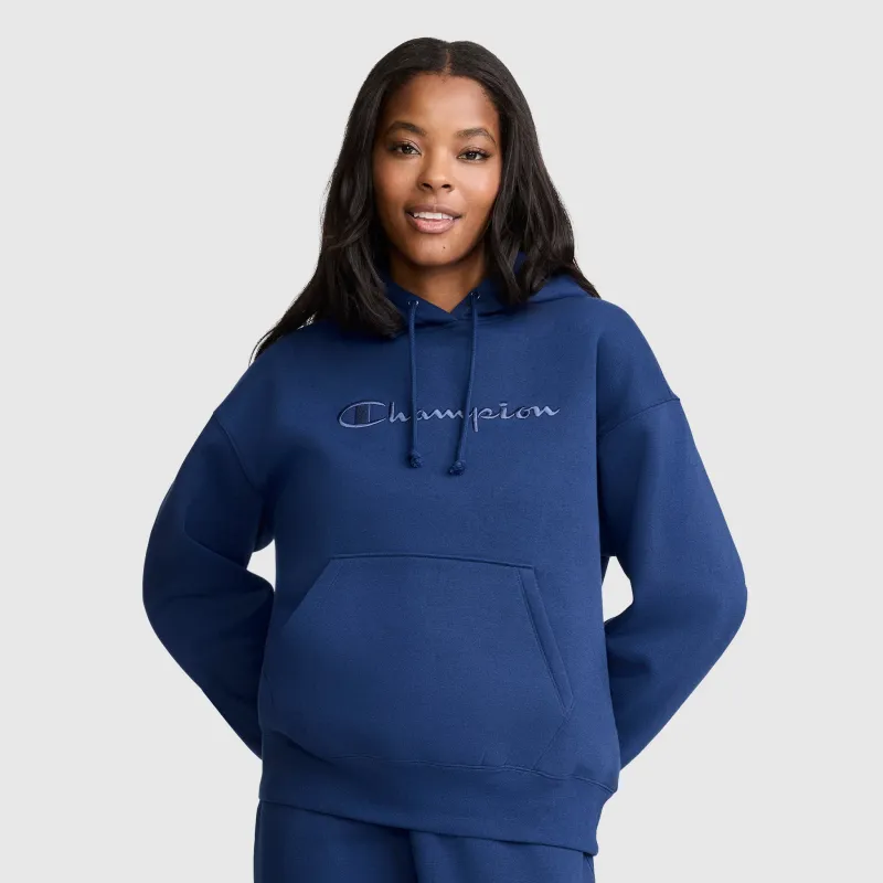 Tonal Script Freshman Powerblend Hoodie made by Champion
