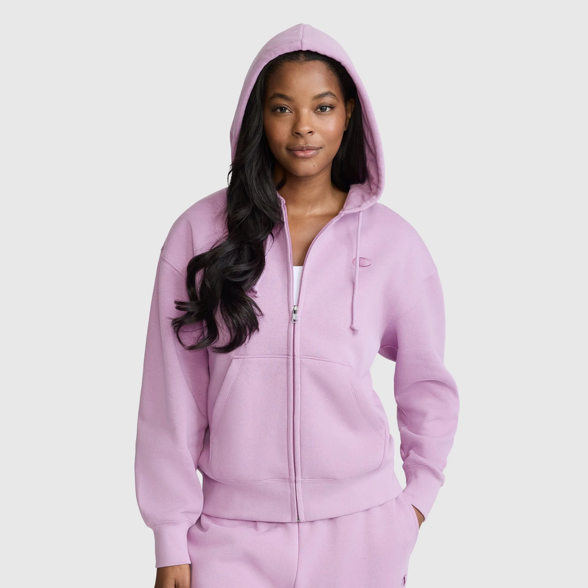 Powerblend Fleece Zip-Up Hoodie, C Logo sold by Champion product image thumbnail 2