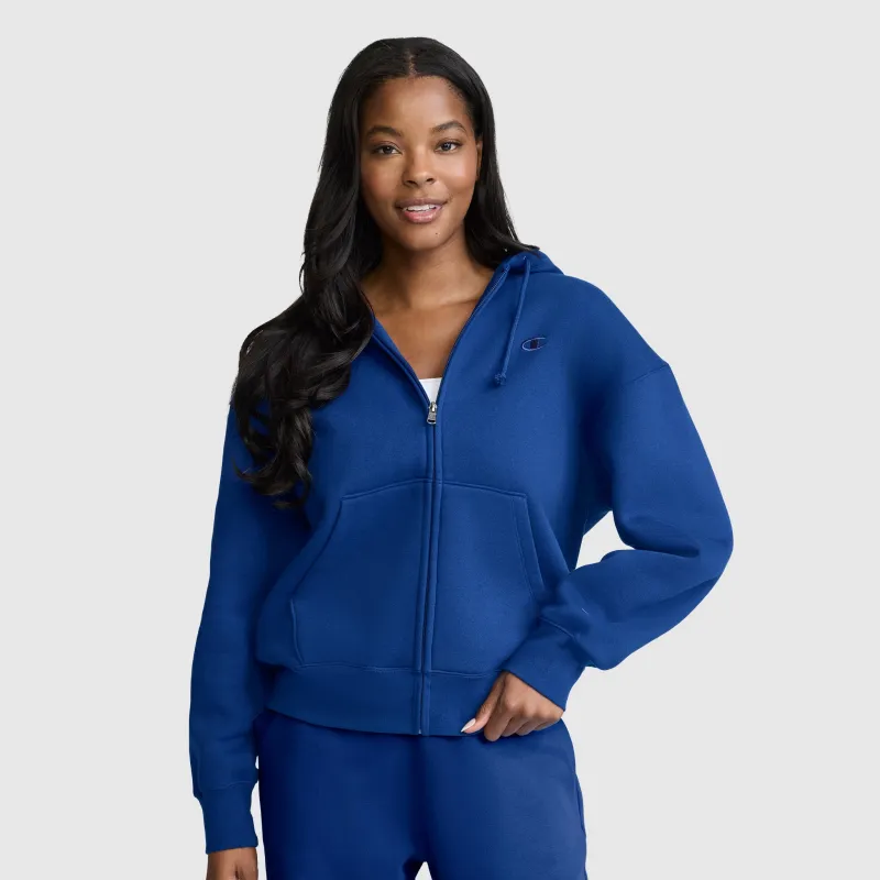 Powerblend Fleece Zip-Up Hoodie, C Logo made by Champion