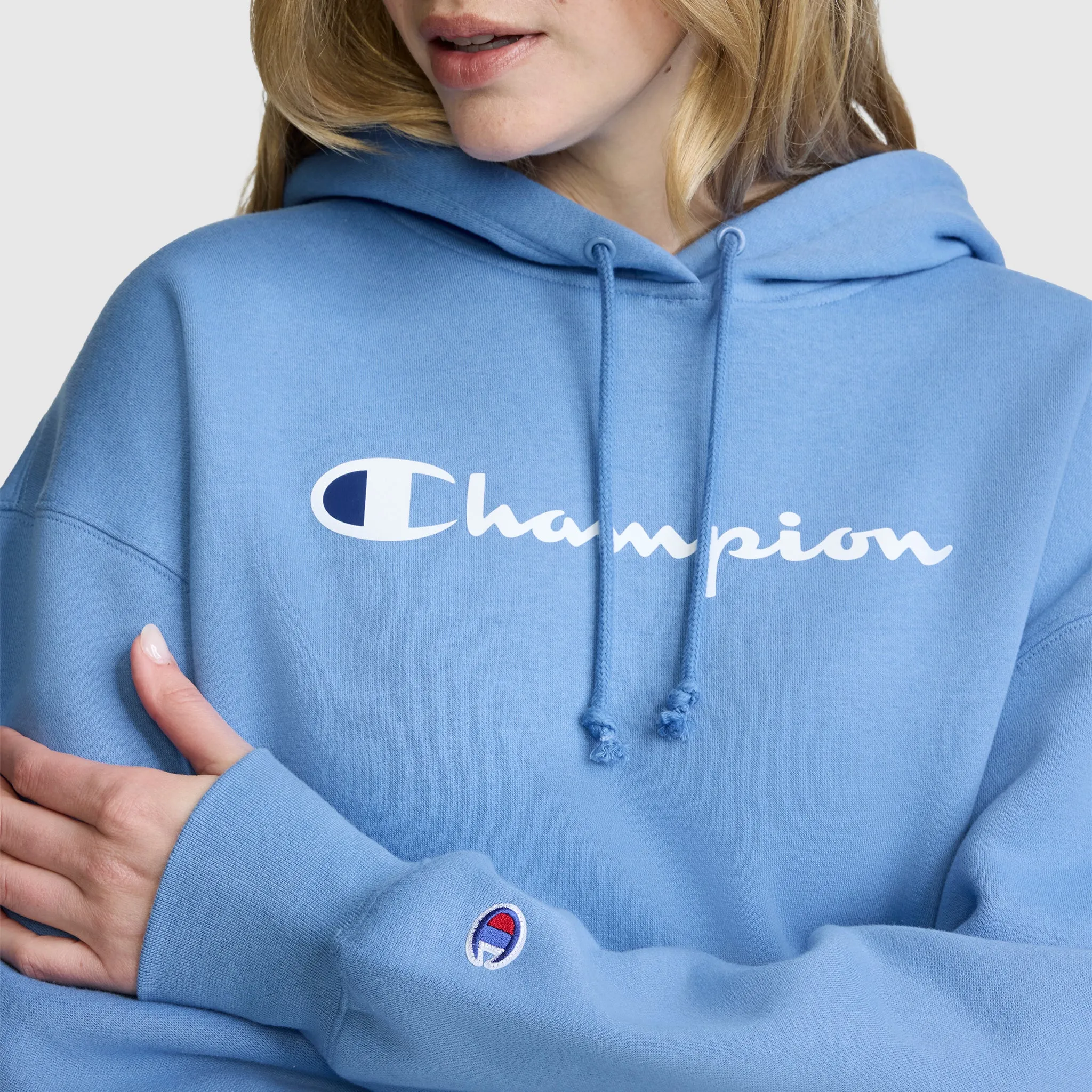 Champion Women’s Powerblend Relaxed Hoodie, Script Logo sold by Champion product image thumbnail 5