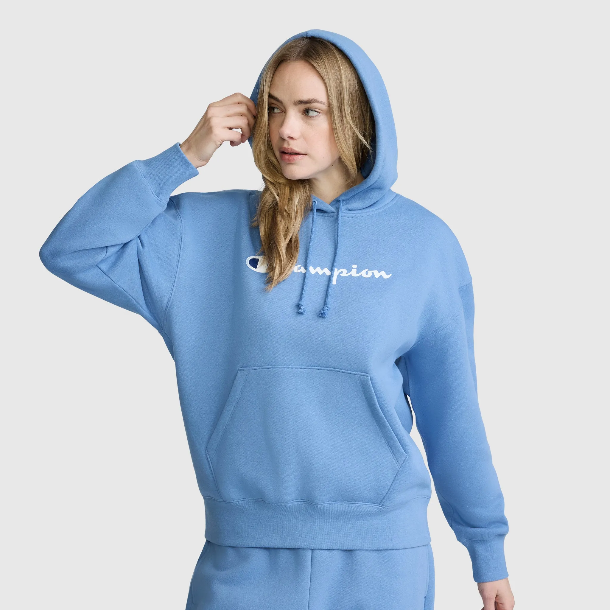 Champion Women’s Powerblend Relaxed Hoodie, Script Logo sold by Champion product image thumbnail 2