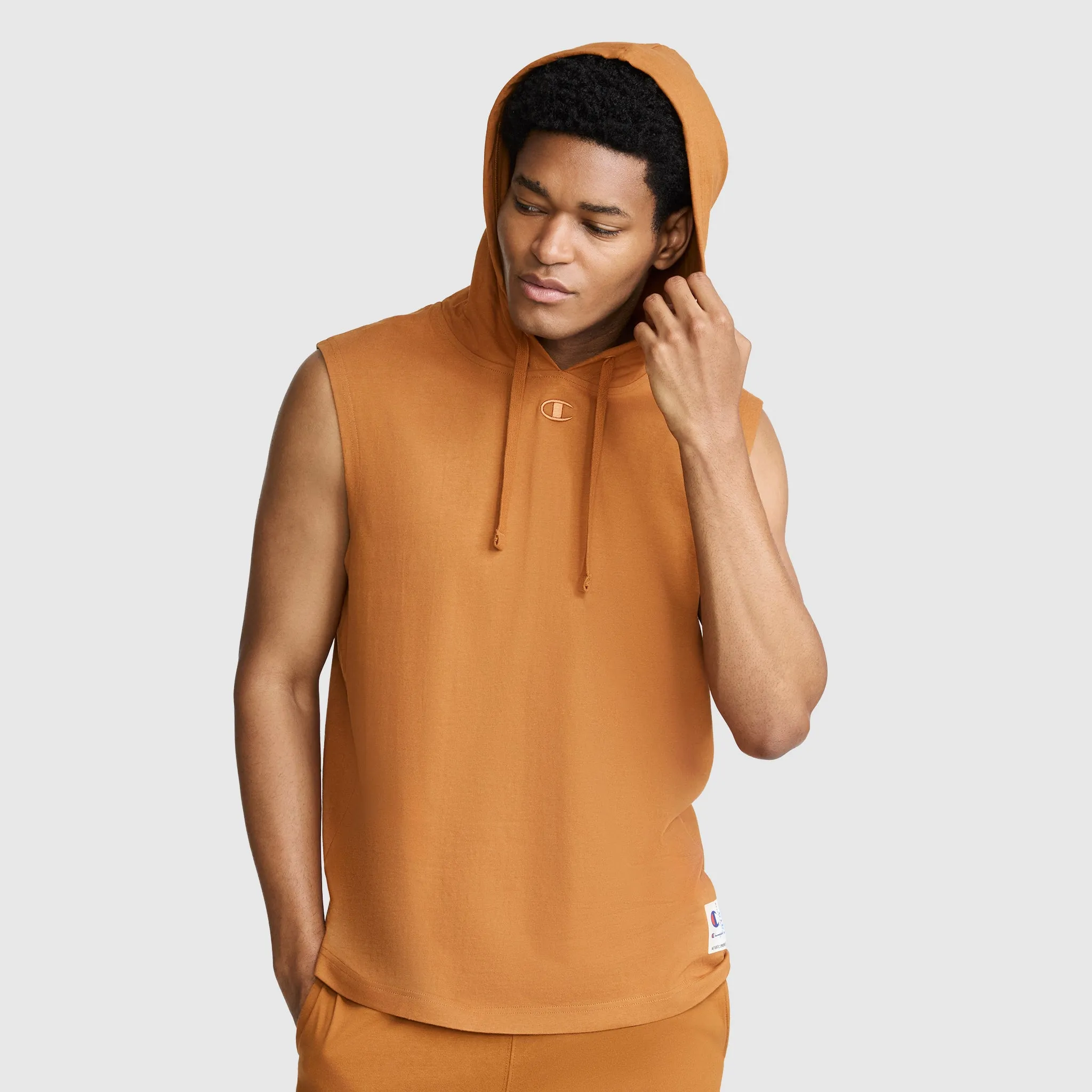 Jersey Sleeveless Hoodie, C Logo sold by Champion product image thumbnail 2