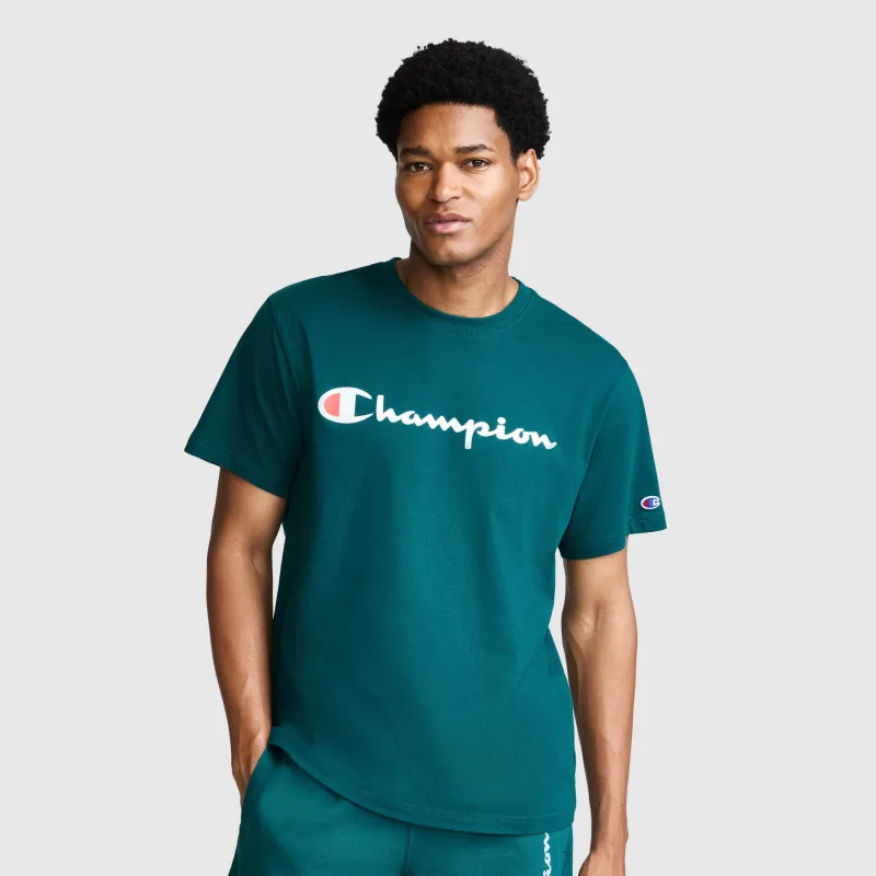 Classic Graphic T-Shirt, Script Logo made by Champion