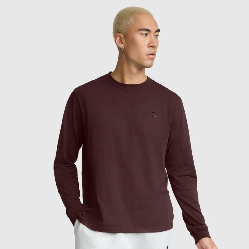 Classic Long Sleeve T-Shirt, Embroidered C Logo made by Champion