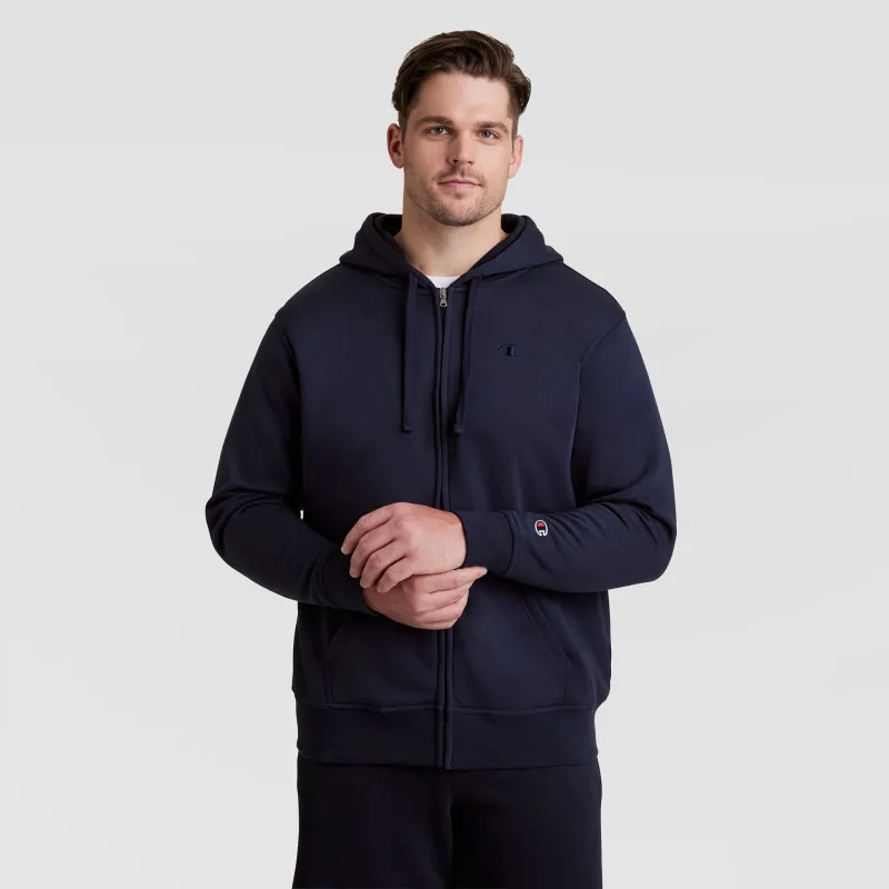 Powerblend Full-Zip Hoodie, C Logo - Big & Tall made by Champion
