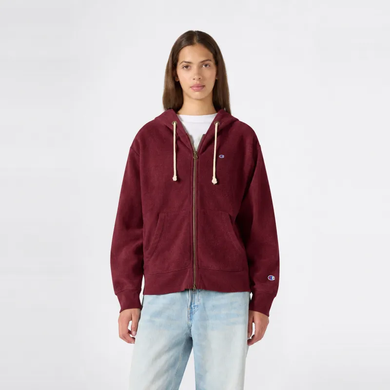 Women's Knitted Hooded Full Zip Sweatshirt made by Champion