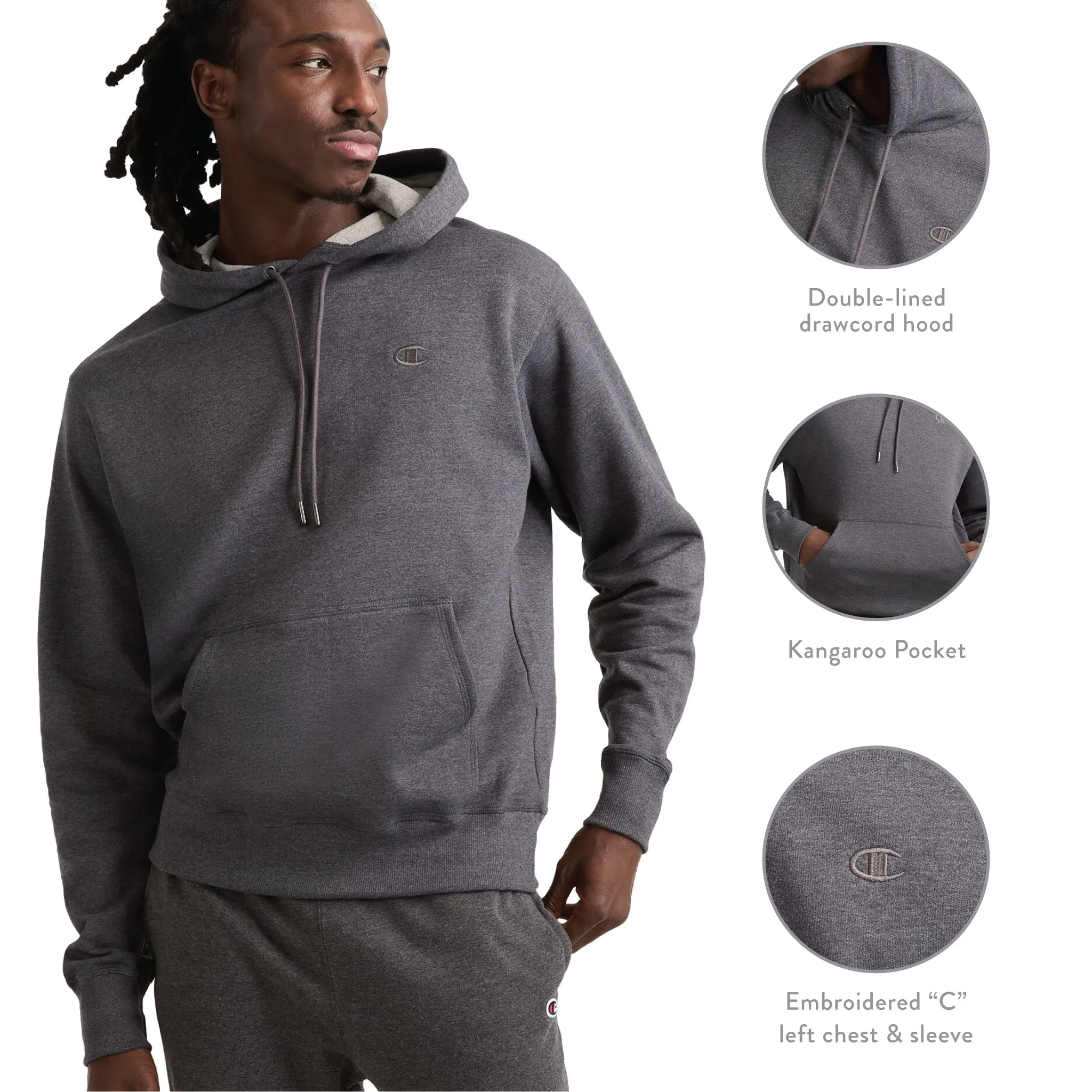 Powerblend Hoodie, C Logo sold by Champion product image thumbnail 4