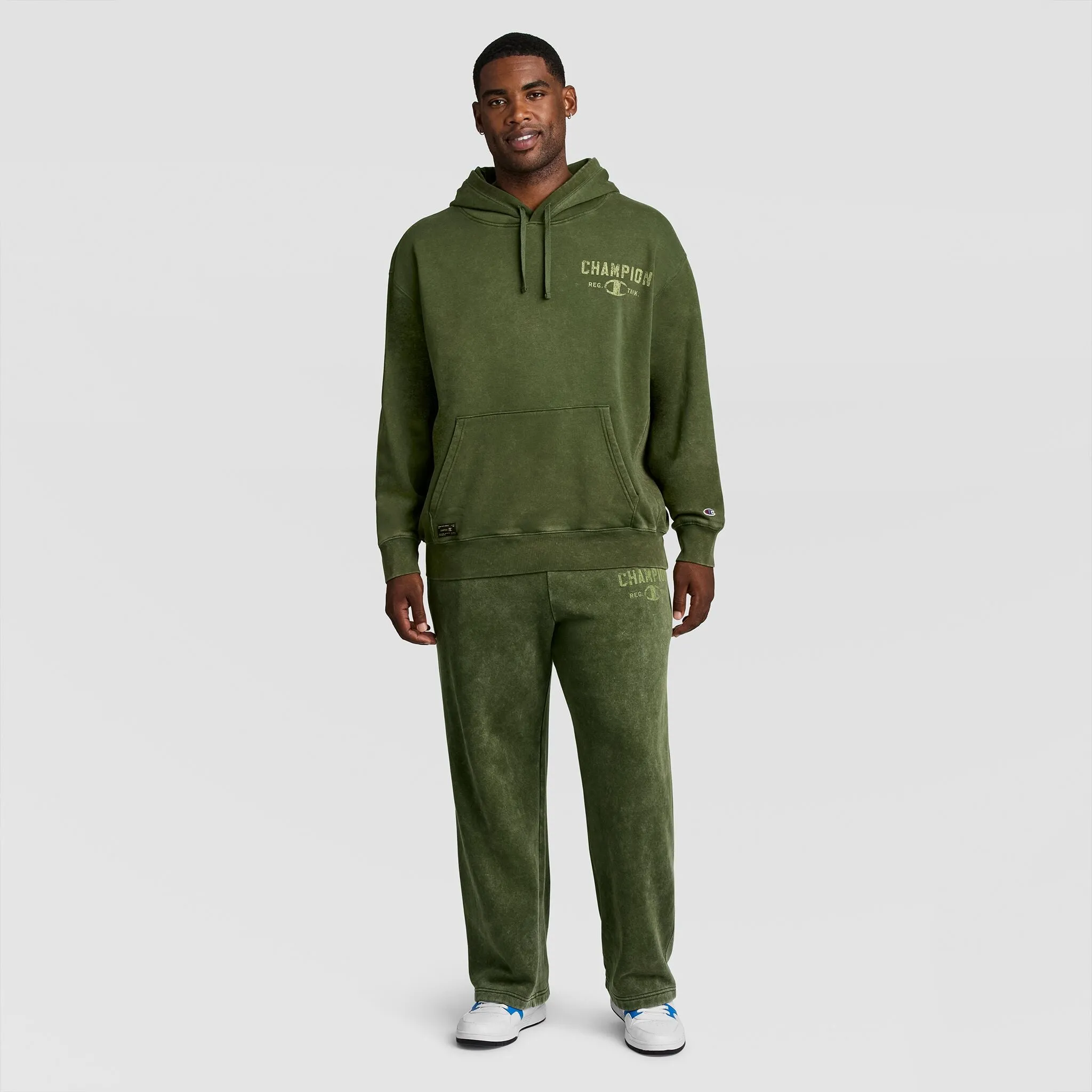 Mineral Wash Pullover Hoodie, C Patch Logo sold by Champion product image thumbnail 3