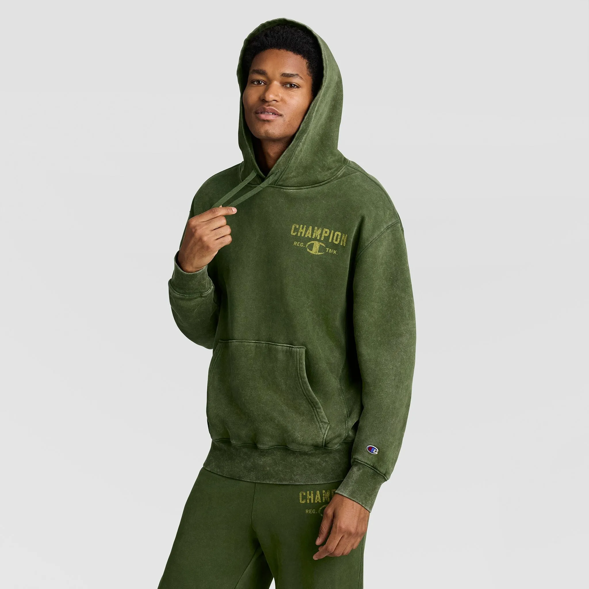 Mineral Wash Pullover Hoodie, C Patch Logo sold by Champion product image thumbnail 4