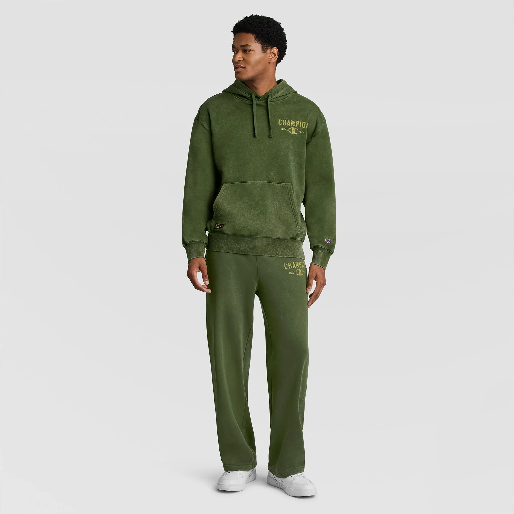 Mineral Wash Pullover Hoodie, C Patch Logo sold by Champion product image thumbnail 2
